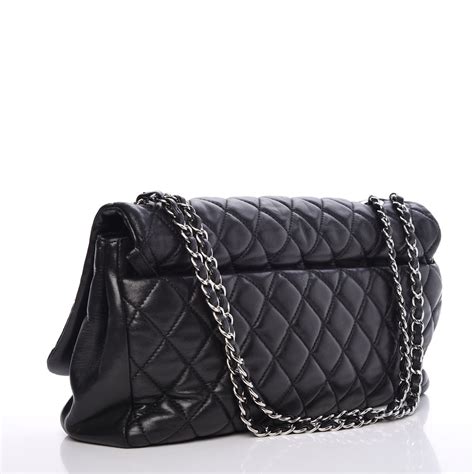 chanel jumbo lambskin|CHANEL Lambskin Quilted XL Jumbo Single Flap Black.